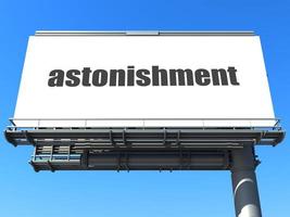 astonishment word on billboard photo