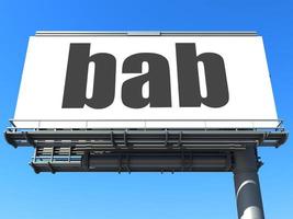 bab word on billboard photo