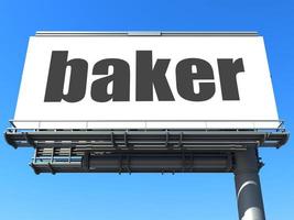 baker word on billboard