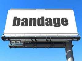 bandage word on billboard photo