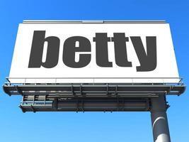 betty word on billboard photo