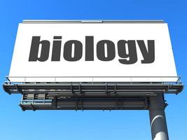 biology word on billboard photo