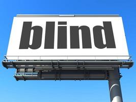 blind word on billboard