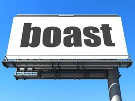 boast word on billboard photo