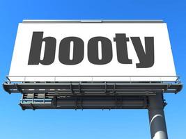 booty word on billboard photo