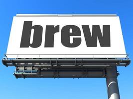 brew word on billboard photo