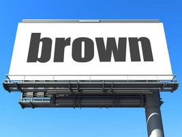 brown word on billboard photo