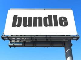 bundle word on billboard photo