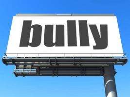 bully word on billboard photo