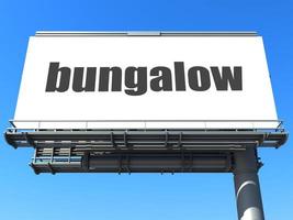 bungalow word on billboard