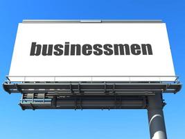 businessmen word on billboard photo