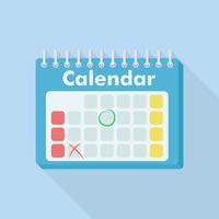 calendario, recordatorio, agenda. marque la fecha, vacaciones, conceptos de días importantes. diseño vectorial