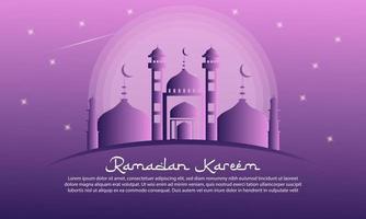 Ramadan background with soft gradient colors vector