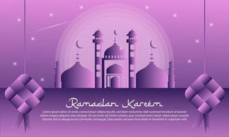 Ramadan background with soft gradient colors vector