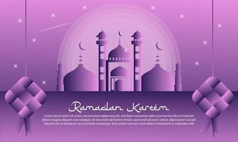 Ramadan background with soft gradient colors vector