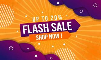 Modern dynamic for flash sale banner template design, special offer flash sale set vector