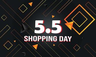 día de compras de promoción de banner de vector