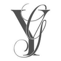 yg ,gy, monogram logo. Calligraphic signature icon. Wedding Logo Monogram. modern monogram symbol. Couples logo for wedding vector
