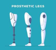 Vector illustration of a prosthetic leg. Help for people with health problems.