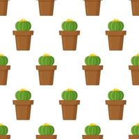 Vector illustration of a pattern of round cacti.
