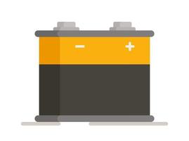 Vector illustration of an insulated large battery on a white background.