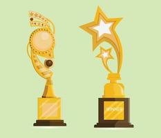 Winner's Gold Cup. First place prize. Winner's Cup. Trophy prize. cartoon style vector illustration with attractive and dynamic shape