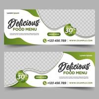 Food gift voucher, discount design template vector