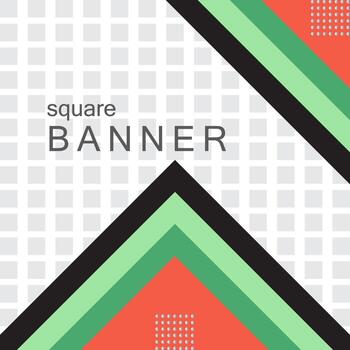 Print square banner, Vector illustration concepts for social media banners and post, business presentation and report templates, marketing material, print design.