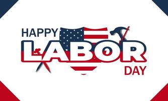 Happy Labor Day, 1st of MAY, Vector Background Illustration and Text. Perfect Color Combination Design.