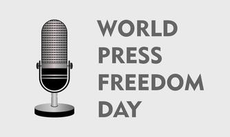 World Press Freedom Day, May 3rd, Vector Illustration and Text, Simple Design