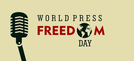 World Press Freedom Day, May 3rd, Vector Illustration and Text, Simple Design