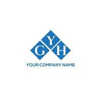 GYH letter logo design on white background. GYH creative initials letter logo concept. GYH letter design. vector