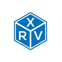 diseño de logotipo de letra xrv sobre fondo blanco. concepto de logotipo de letra de iniciales creativas xrv. diseño de letras xrv. vector