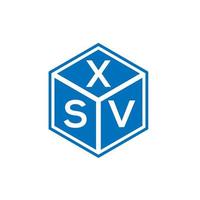 diseño de logotipo de letra xsv sobre fondo blanco. concepto de logotipo de letra de iniciales creativas xsv. diseño de letras xsv. vector