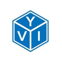 YVI letter logo design on white background. YVI creative initials letter logo concept. YVI letter design. vector