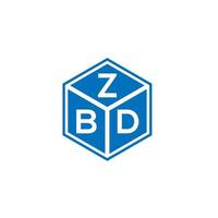 ZBD letter logo design on white background. ZBD creative initials letter logo concept. ZBD letter design. vector