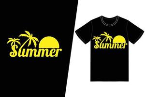 diseño de camiseta de verano. vector de diseño de camiseta de verano. para la impresión de camisetas y otros usos.