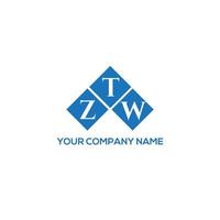 ZTW letter logo design on white background. ZTW creative initials letter logo concept. ZTW letter design. vector