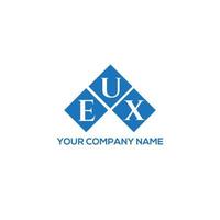 EUX letter logo design on white background. EUX creative initials letter logo concept. EUX letter design. vector