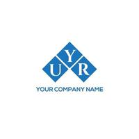 UYR letter logo design on white background. UYR creative initials letter logo concept. UYR letter design. vector