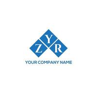 ZYR letter logo design on white background. ZYR creative initials letter logo concept. ZYR letter design. vector