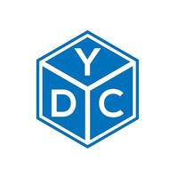 YDC letter logo design on white background. YDC creative initials letter logo concept. YDC letter design. vector