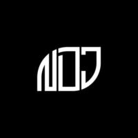NDJ letter logo design on BLACK background. NDJ creative initials letter logo concept. NDJ letter design. vector