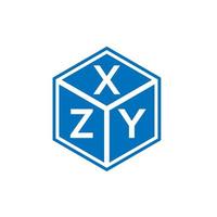 XZY letter logo design on white background. XZY creative initials letter logo concept. XZY letter design. vector