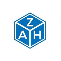 diseño del logotipo de la letra zah sobre fondo blanco. concepto de logotipo de letra de iniciales creativas de zah. diseño de letras zah. vector