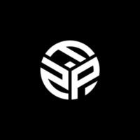 FZP letter logo design on black background. FZP creative initials letter logo concept. FZP letter design. vector