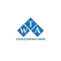 WTA letter logo design on white background. WTA creative initials letter logo concept. WTA letter design. vector