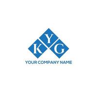 diseño de logotipo de letra kyg sobre fondo blanco. concepto de logotipo de letra de iniciales creativas kyg. diseño de letras kyg. vector