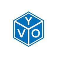 YVO letter logo design on white background. YVO creative initials letter logo concept. YVO letter design. vector