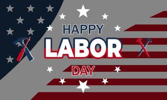 Happy Labor Day, 1st of MAY, Vector Background Illustration and Text. Perfect Color Combination Design.